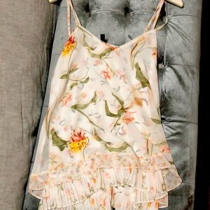 Brand new, White House Black Market, spaghetti strap top floral top. Size XS